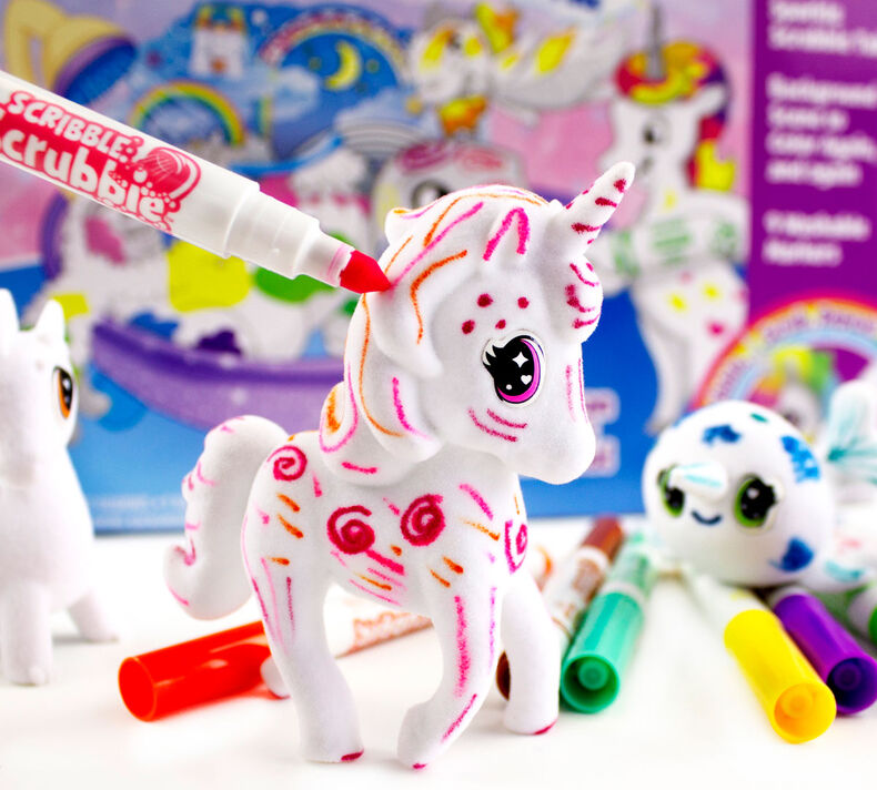 Alright, young artist! Let's unleash your inner unicorn and bring a "Scribble Scrubbie Unicorn" to life! 🎨