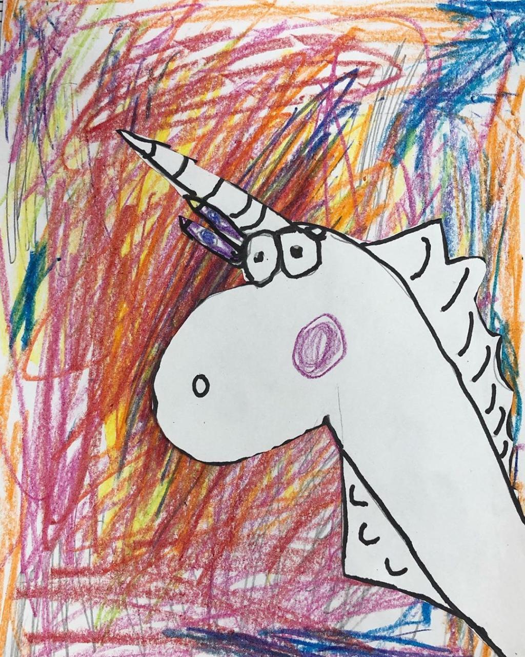 Alright, young artist! Let's unleash your inner unicorn and bring a "Scribble Scrubbie Unicorn" to life! 🎨