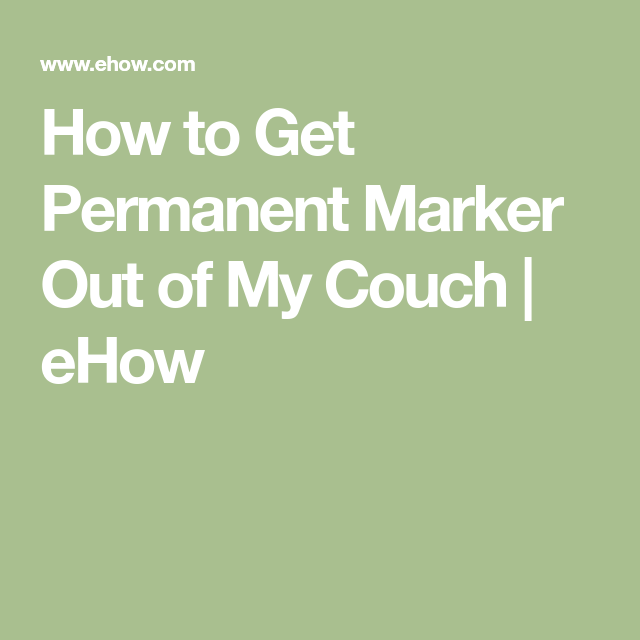 How to Get Permanent Marker Out of Your Couch (and Learn to Draw Along the Way!)