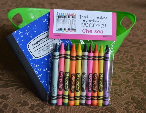 crayons for party favors