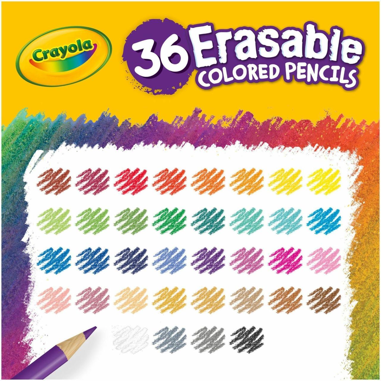 crayola erasable coloured pencils