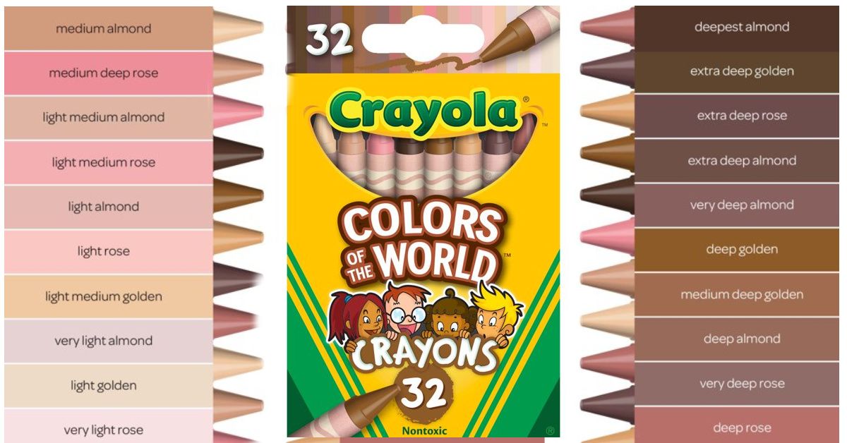 skin colour crayons