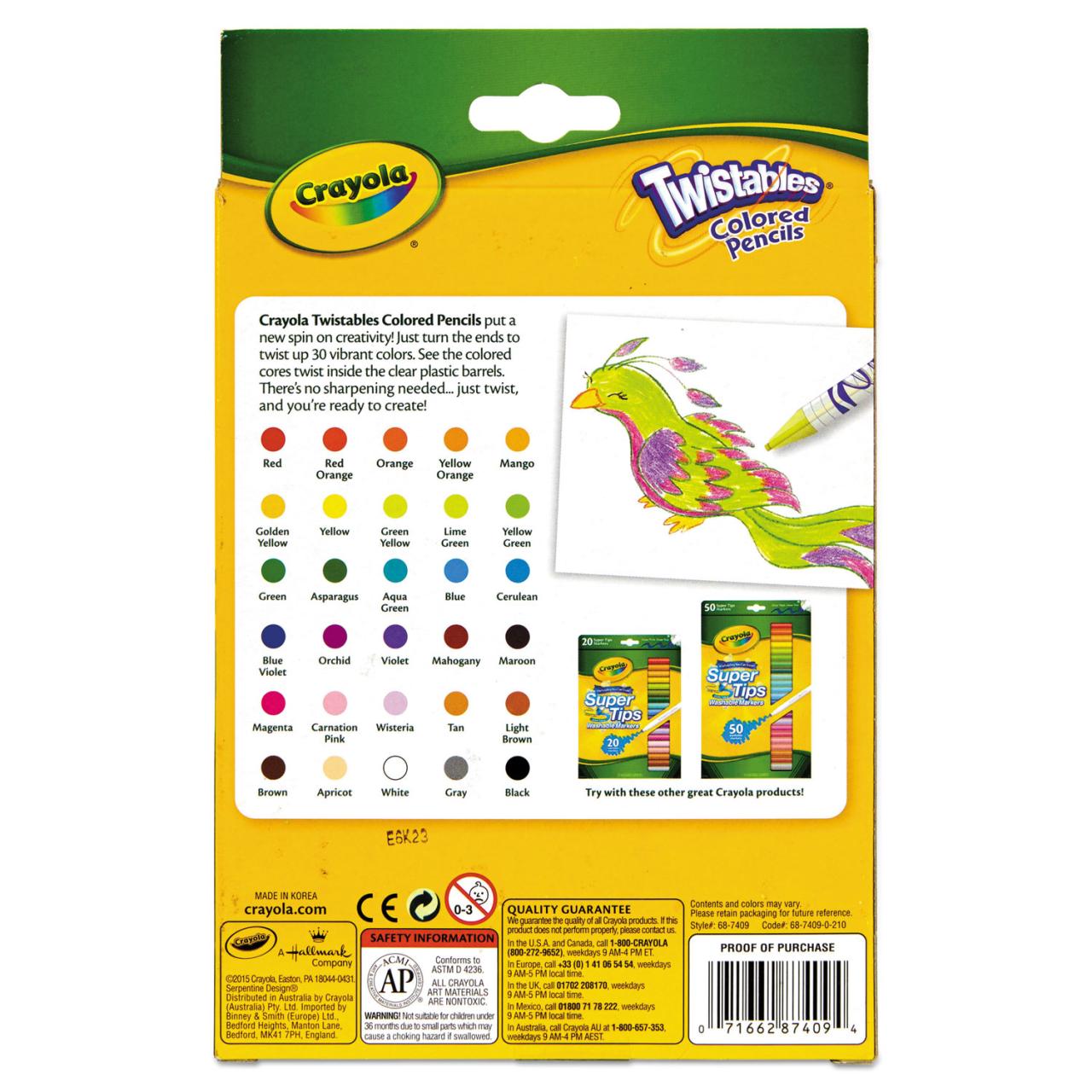 twistable colored pencils 30