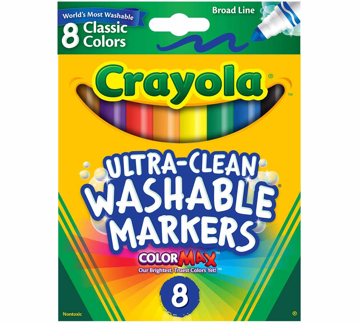 Unleash Your Inner Artist: Drawing Adventures with 8 Count Washable Markers!