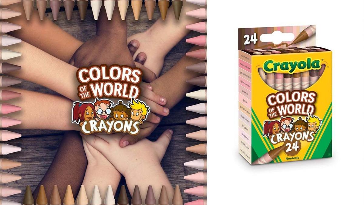 skin colour crayons