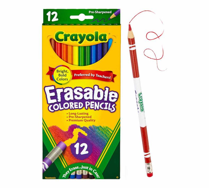 crayola erasable coloured pencils