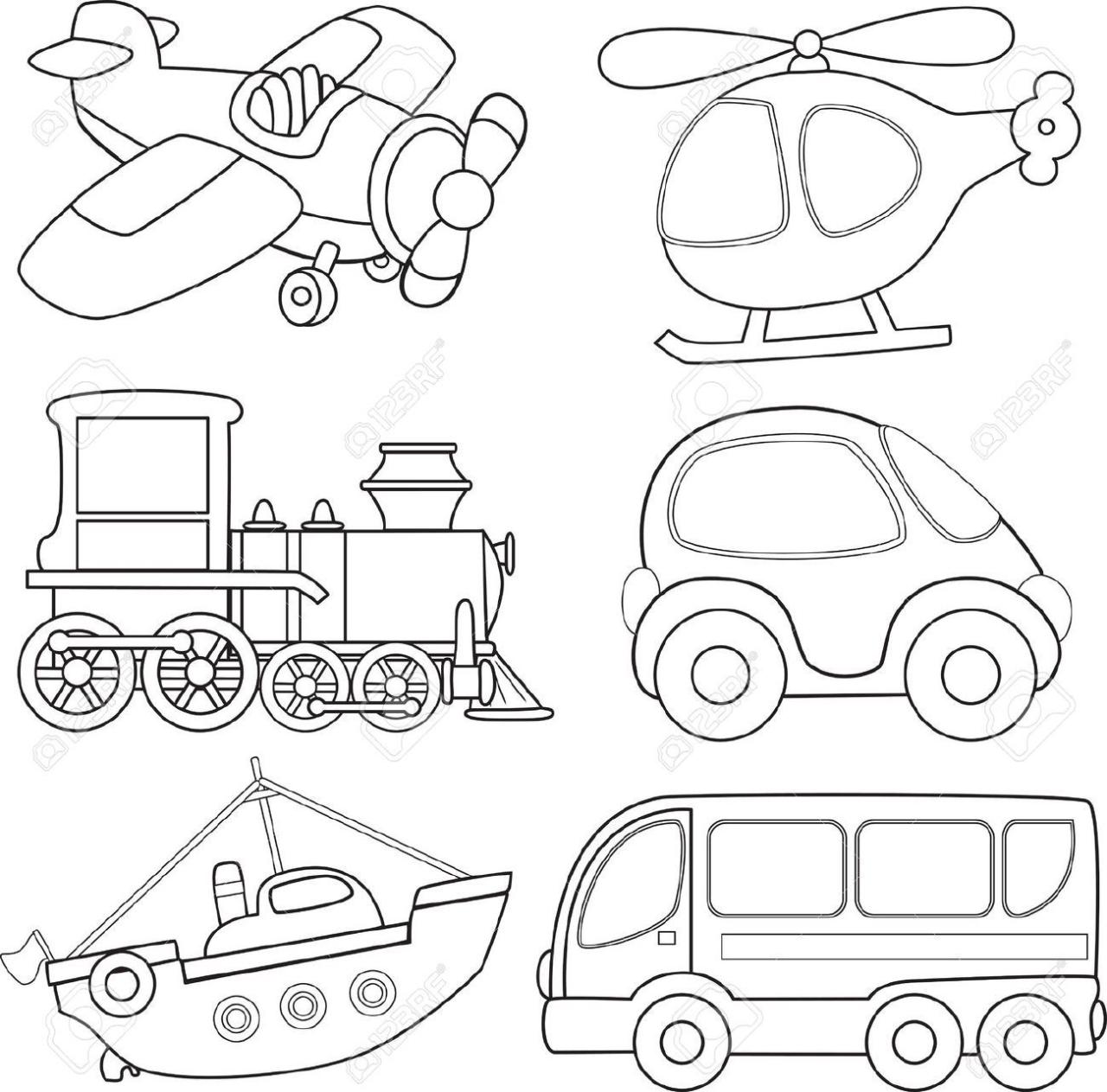 Let's Go on a Drawing Adventure! Transportation Coloring Sheets!