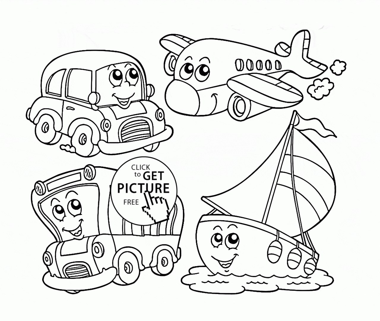 Let's Go on a Drawing Adventure! Transportation Coloring Sheets!