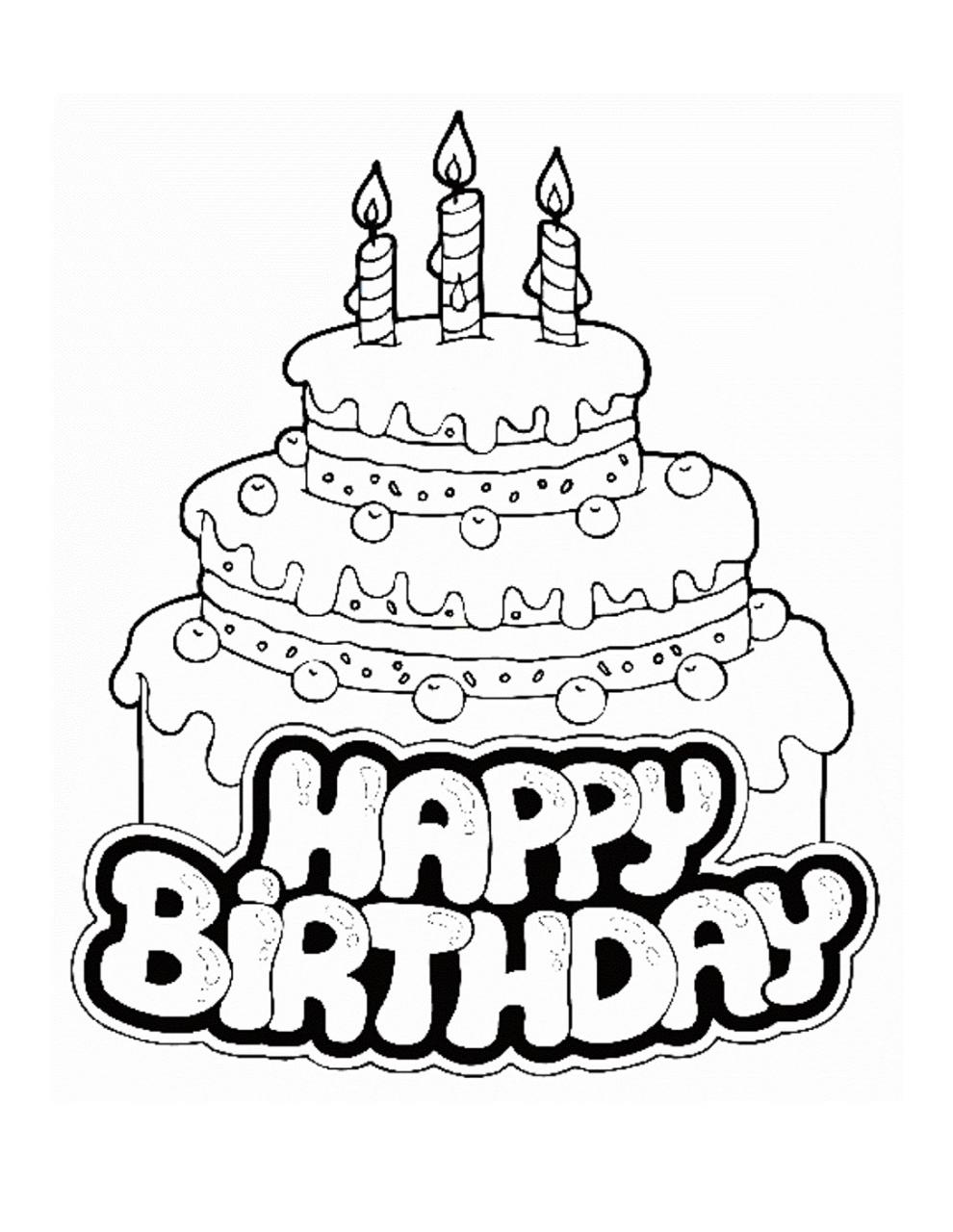 birthday coloring book pages