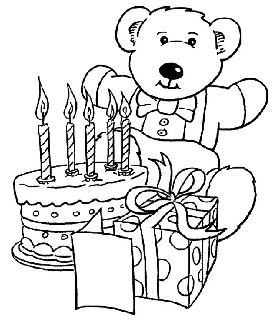 birthday coloring book pages