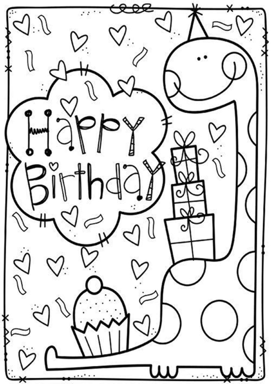 birthday coloring book pages