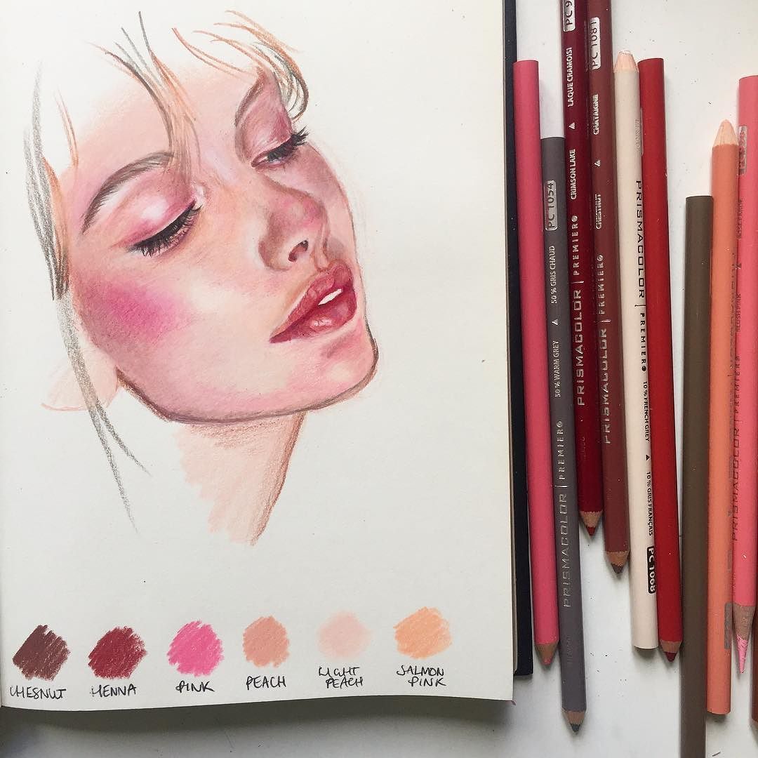 skin tone colored pencils