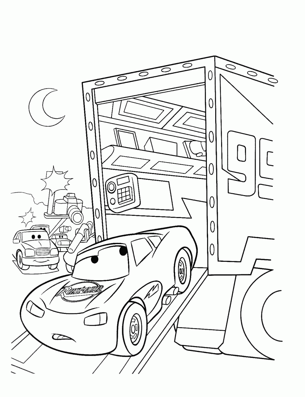 mcqueen coloring pages