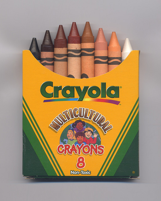 skin colored crayons