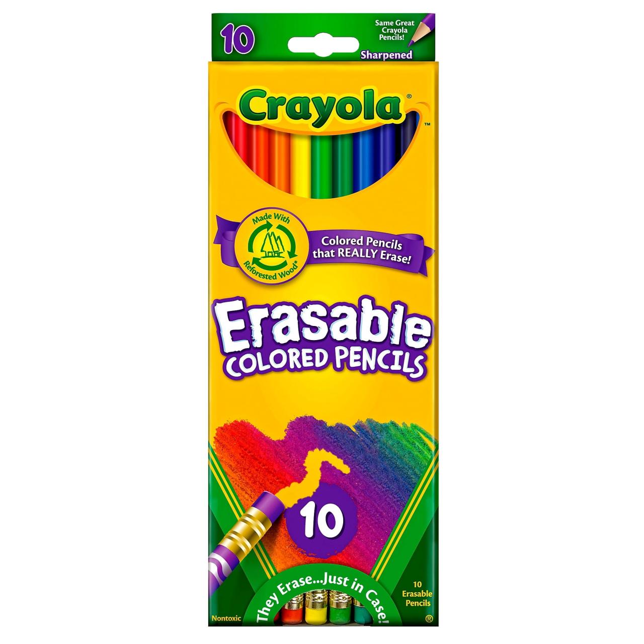 crayola erasable coloured pencils