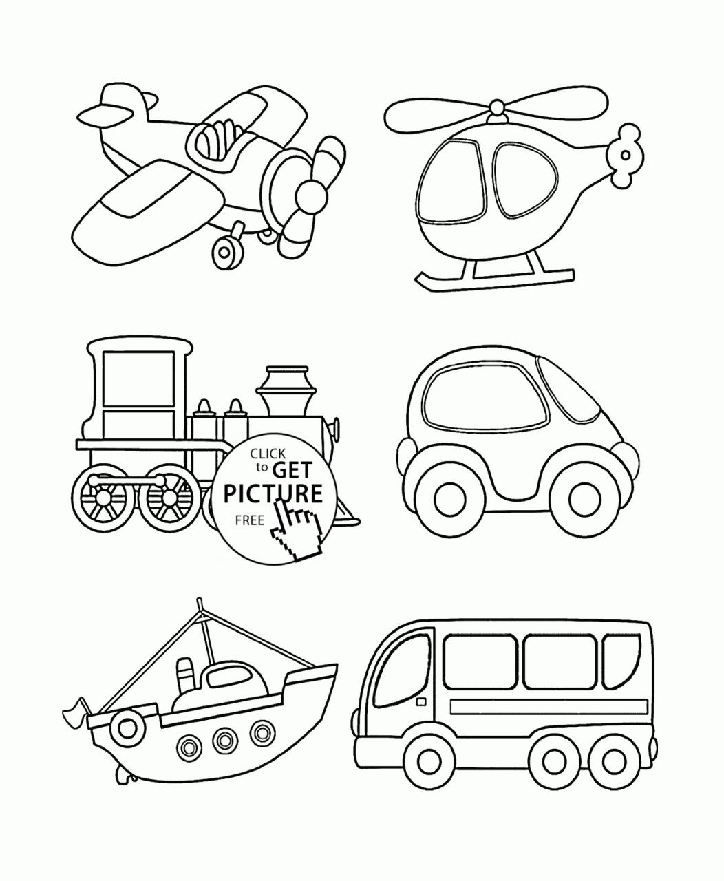 Let's Go on a Drawing Adventure! Transportation Coloring Sheets!