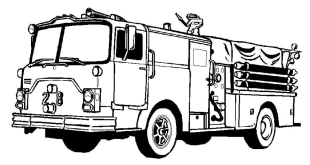 fire truck coloring page