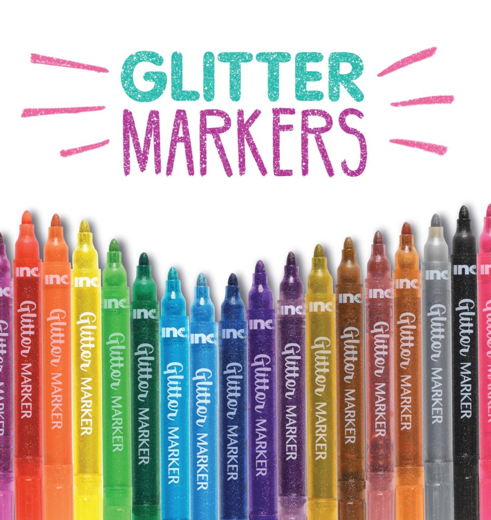 markers with glitter