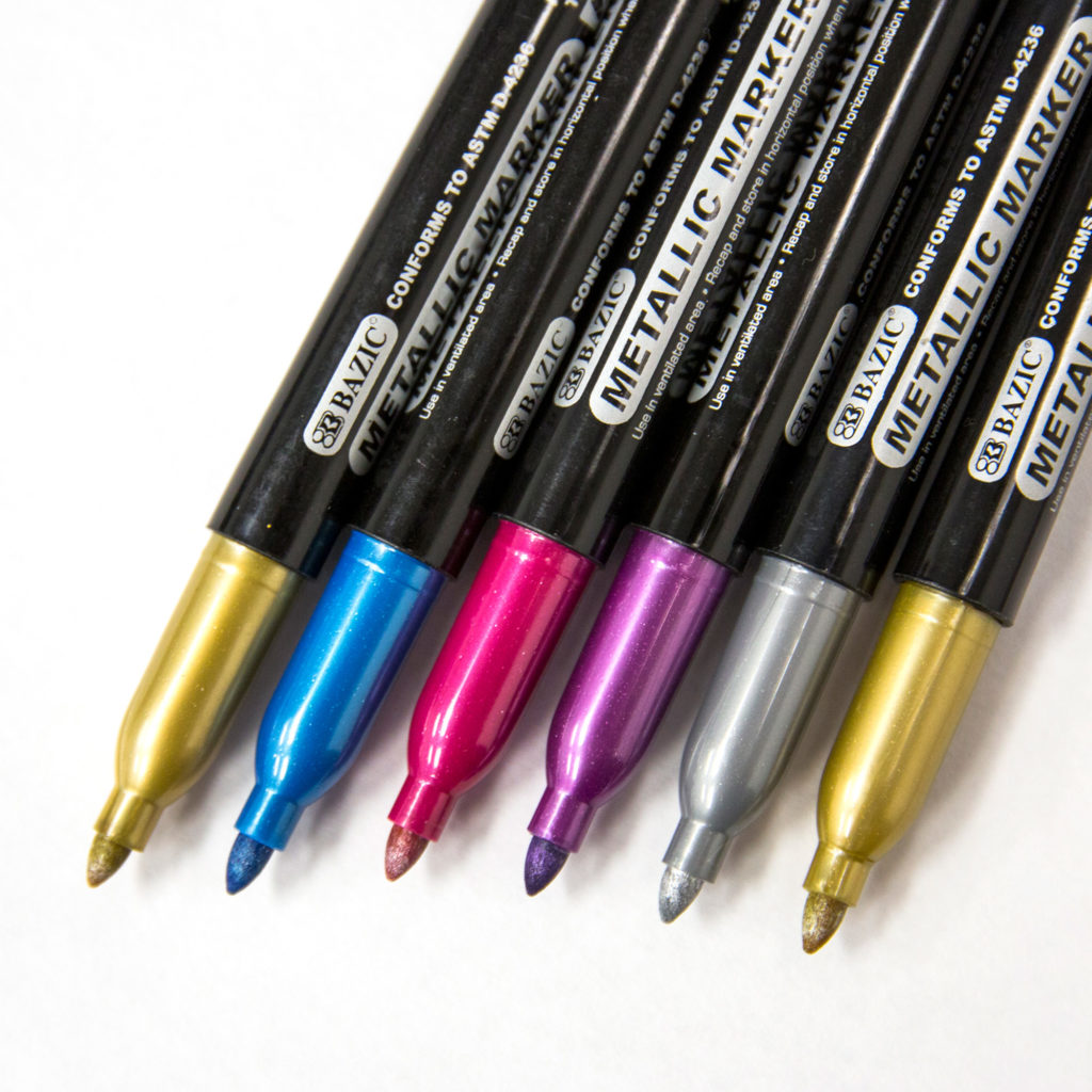 metallic marker pens