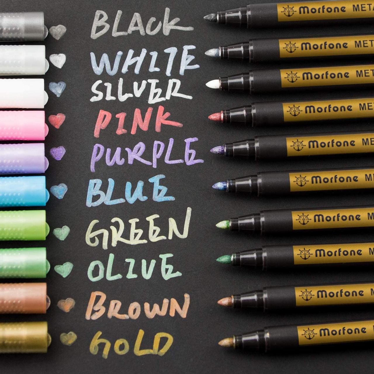 metallic marker pens