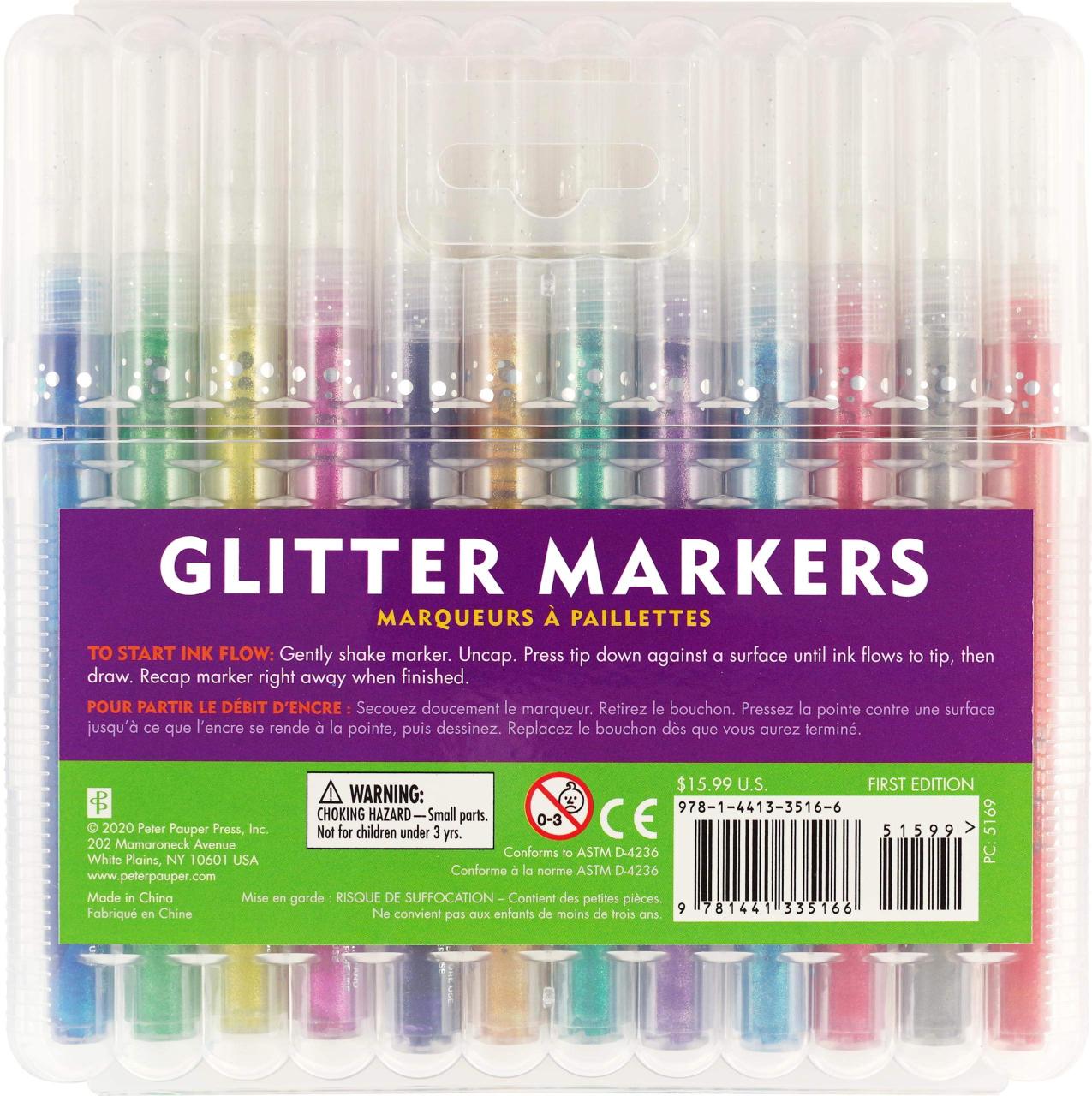 markers with glitter