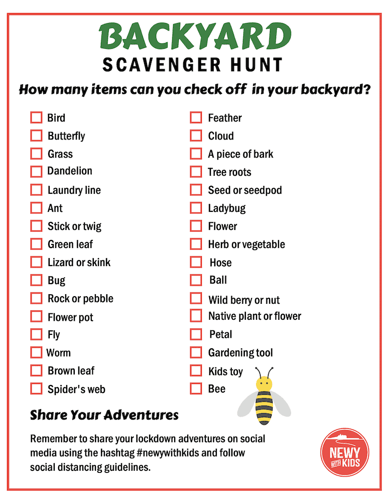 Let's Go on a Backyard Scavenger Hunt Adventure!