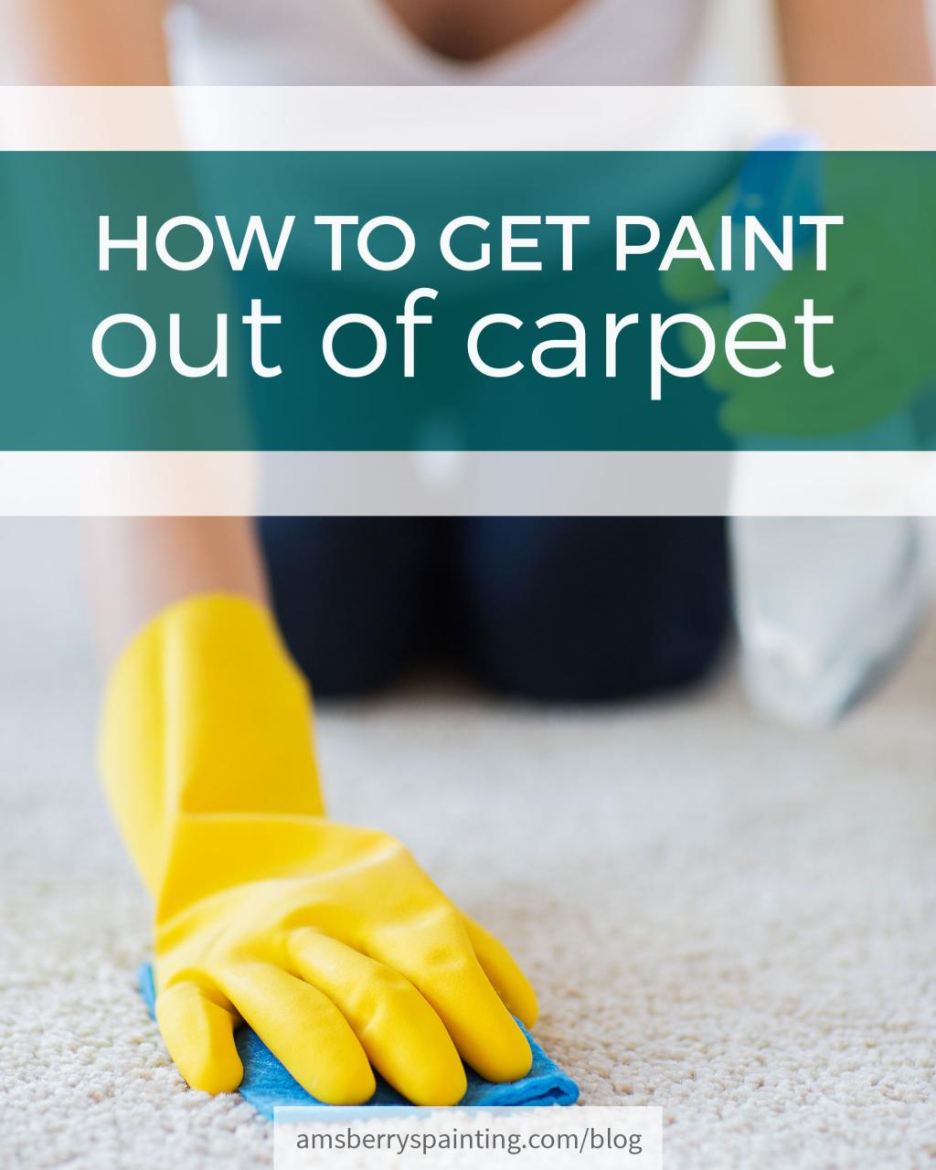 how to get watercolor paint out of carpet