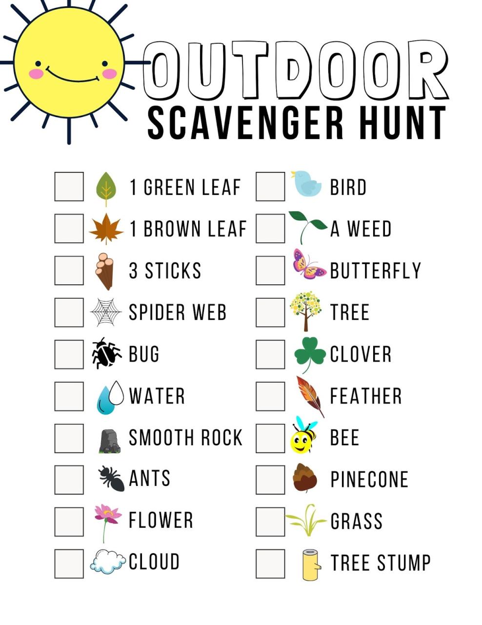 Let's Go on a Backyard Scavenger Hunt Adventure!