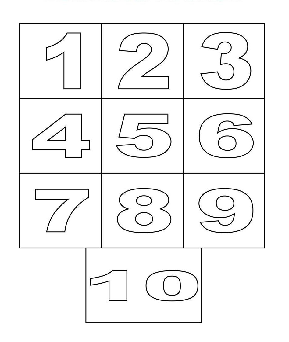 number colouring sheets printable