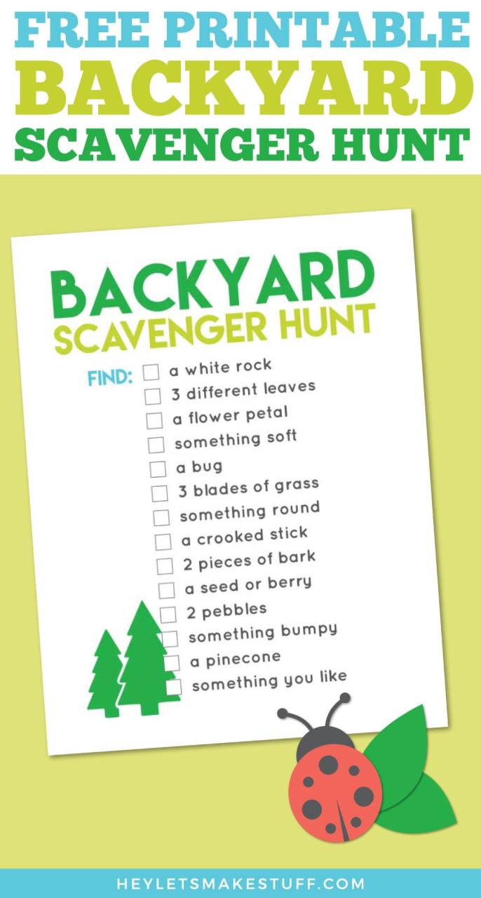 Let's Go on a Backyard Scavenger Hunt Adventure!