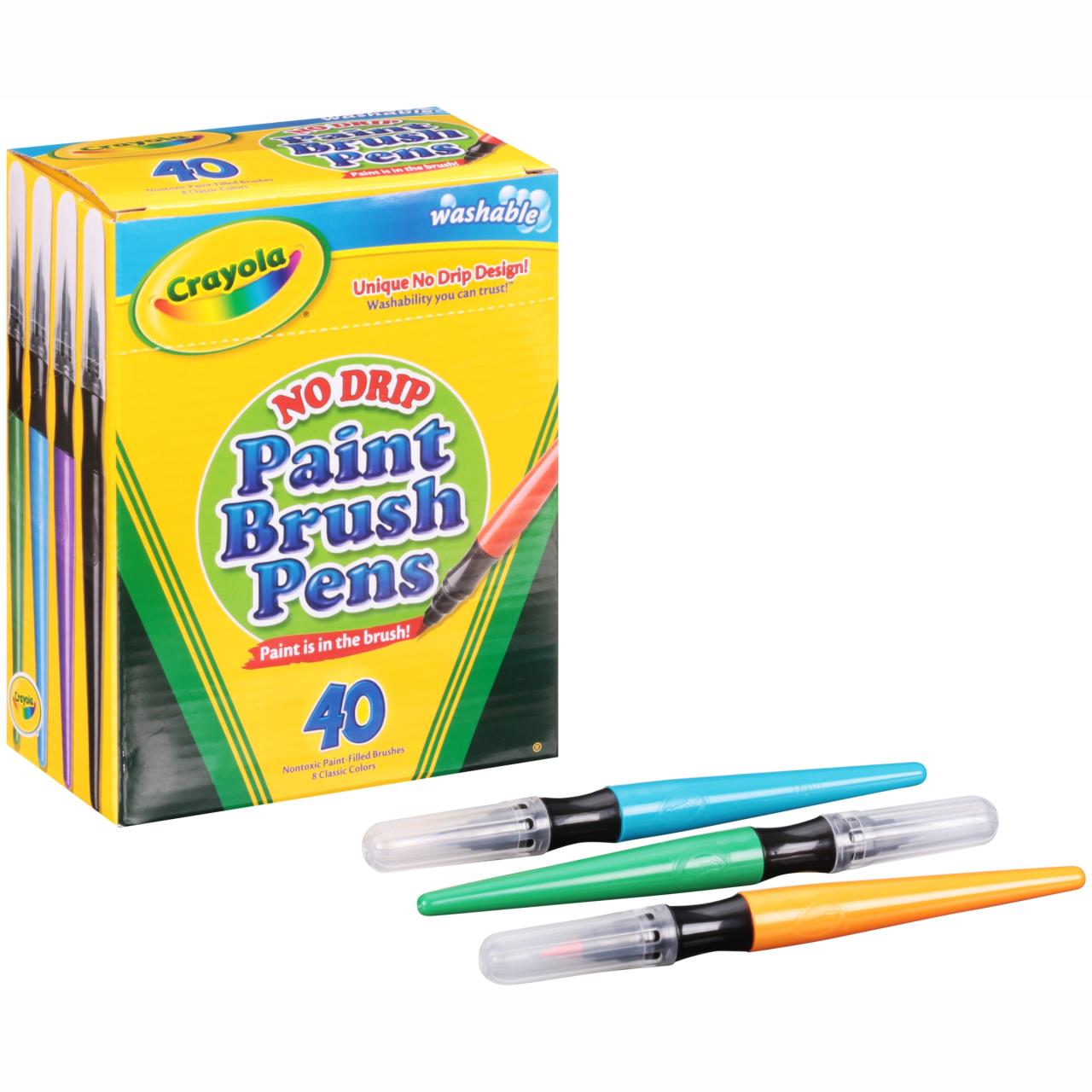 washable paint brush pens