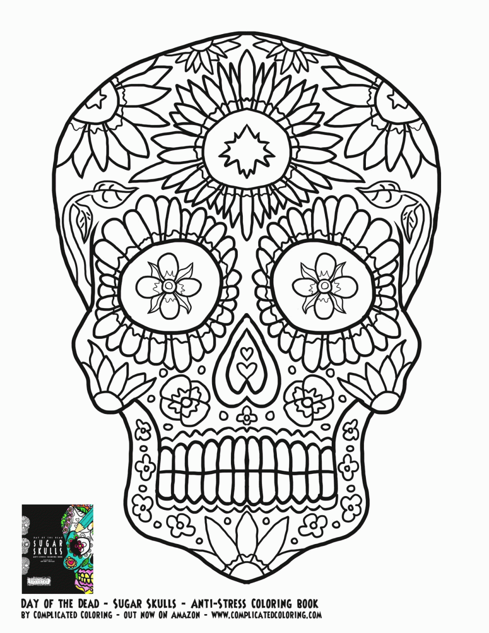 adult coloring skulls