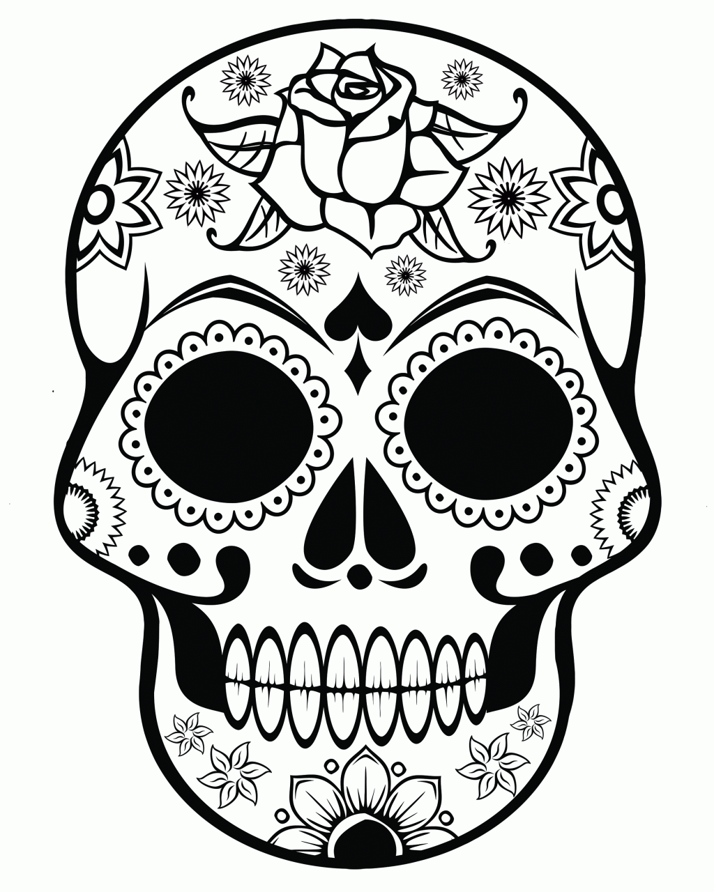 adult coloring skulls