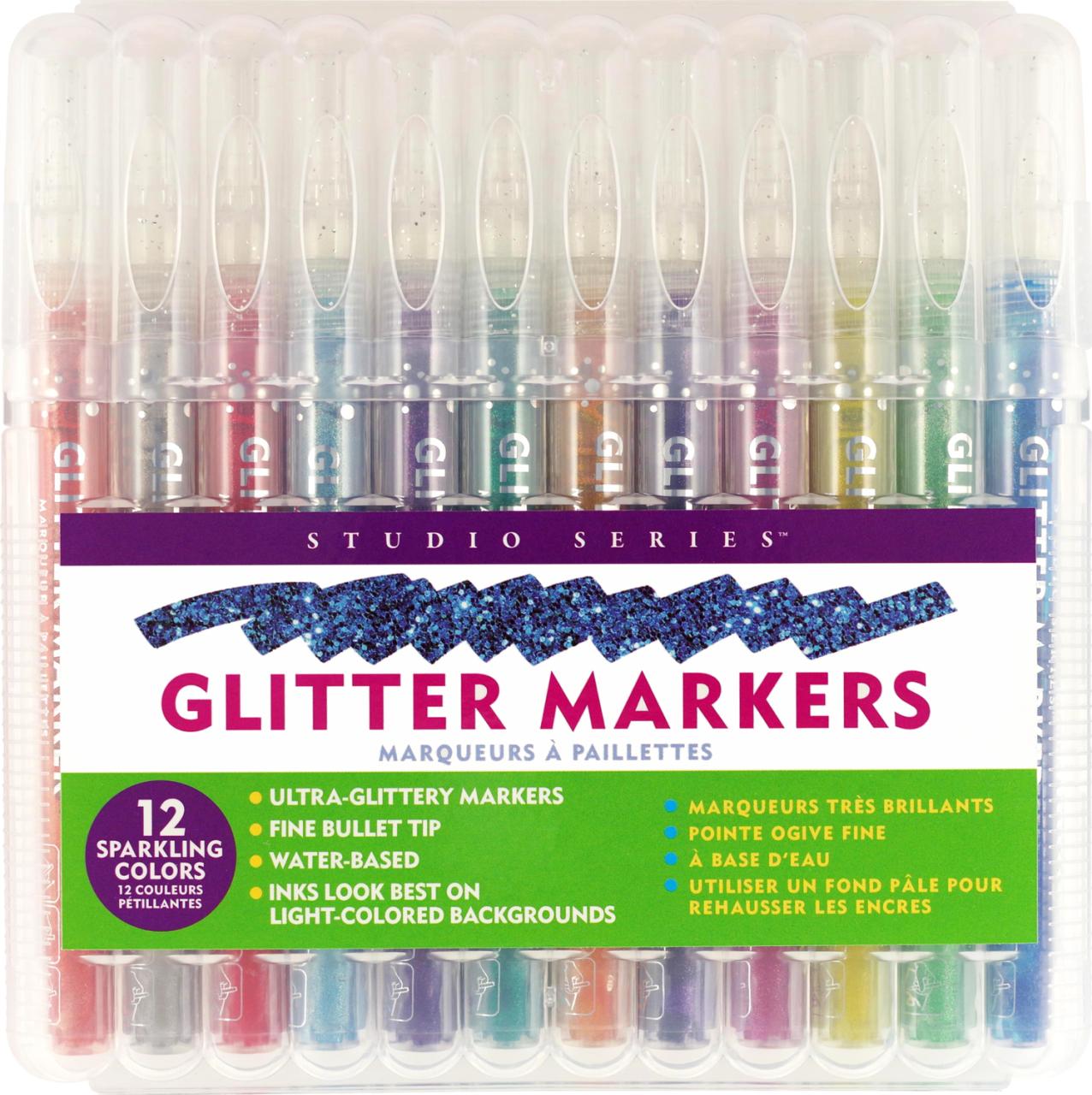 markers with glitter