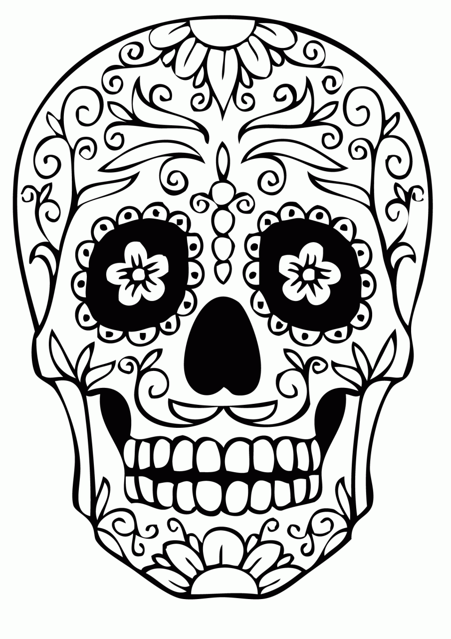 adult coloring skulls